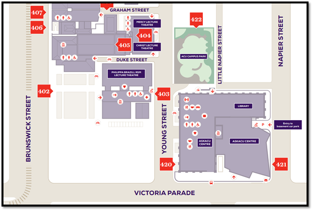 map of Melbourne Psychology Clinic's location
