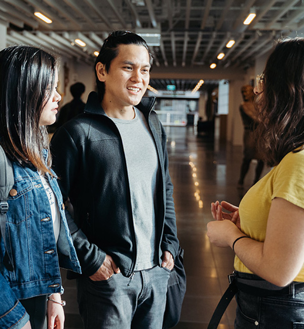 ACU sociology students talking on campus