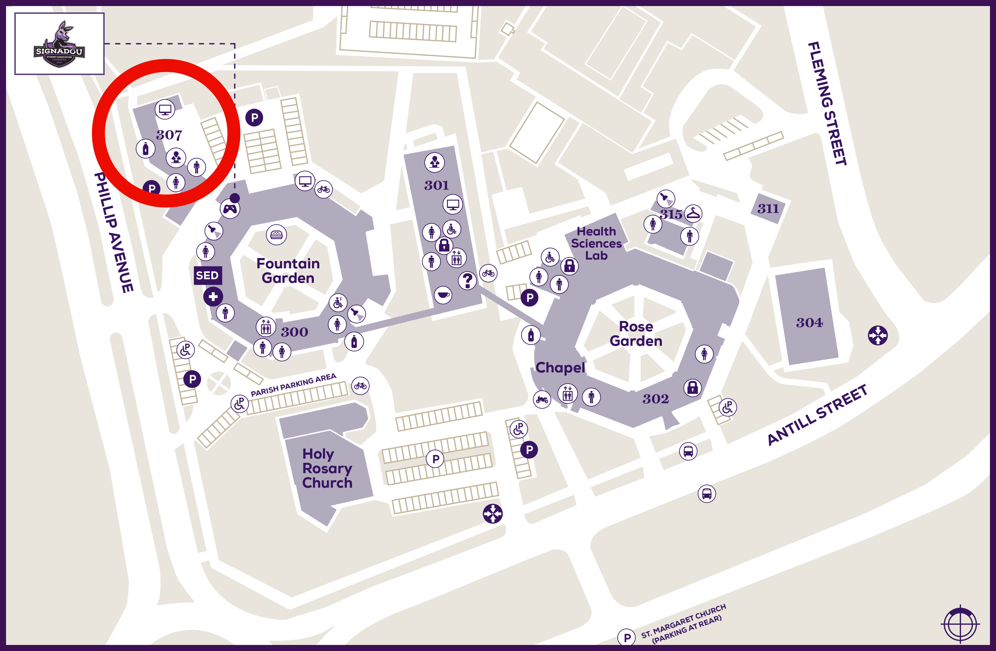 Canberra campus map