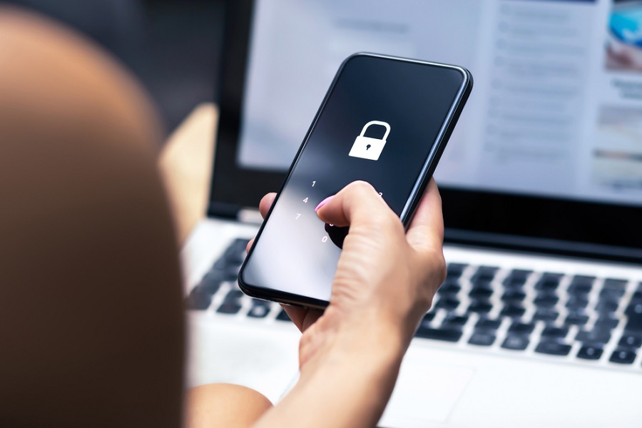 photo of locked phone