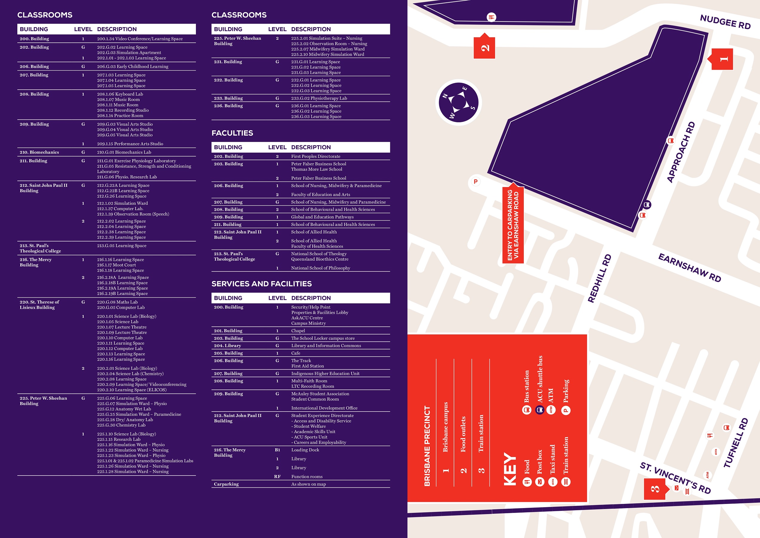 Brisbane campus surrounds map
