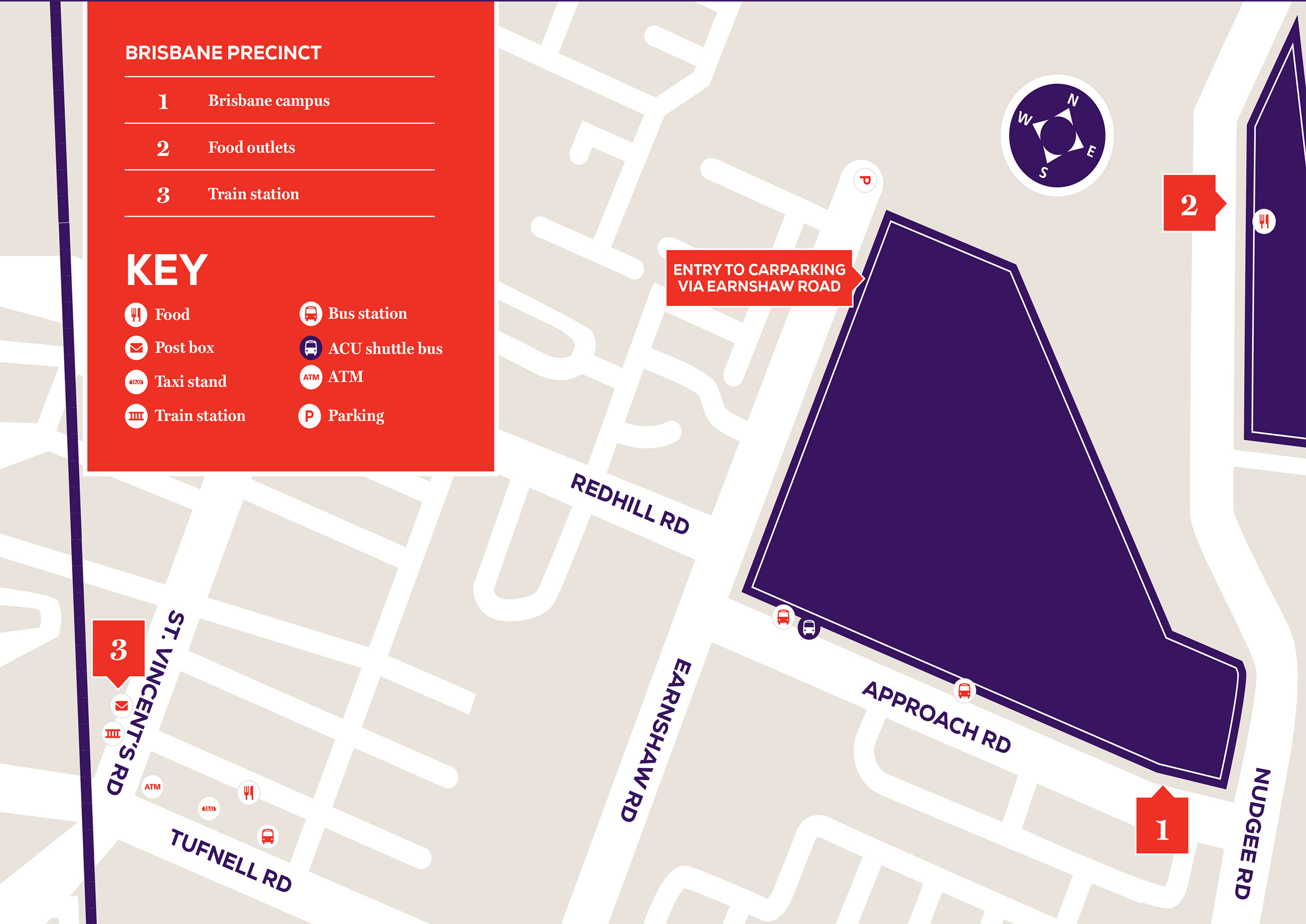 Brisbane campus surrounds map